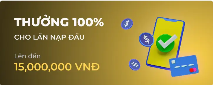 Fabet khuyến mãi thưởng 100% giá trị nạp đầu cho thành viên mới